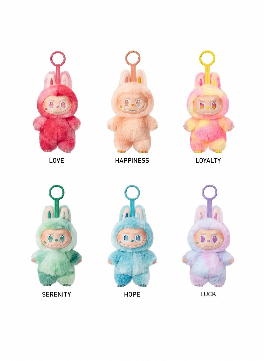 Lababu vinyl Face Doll Pendant Plush Toy Random mix Colour (1pc)