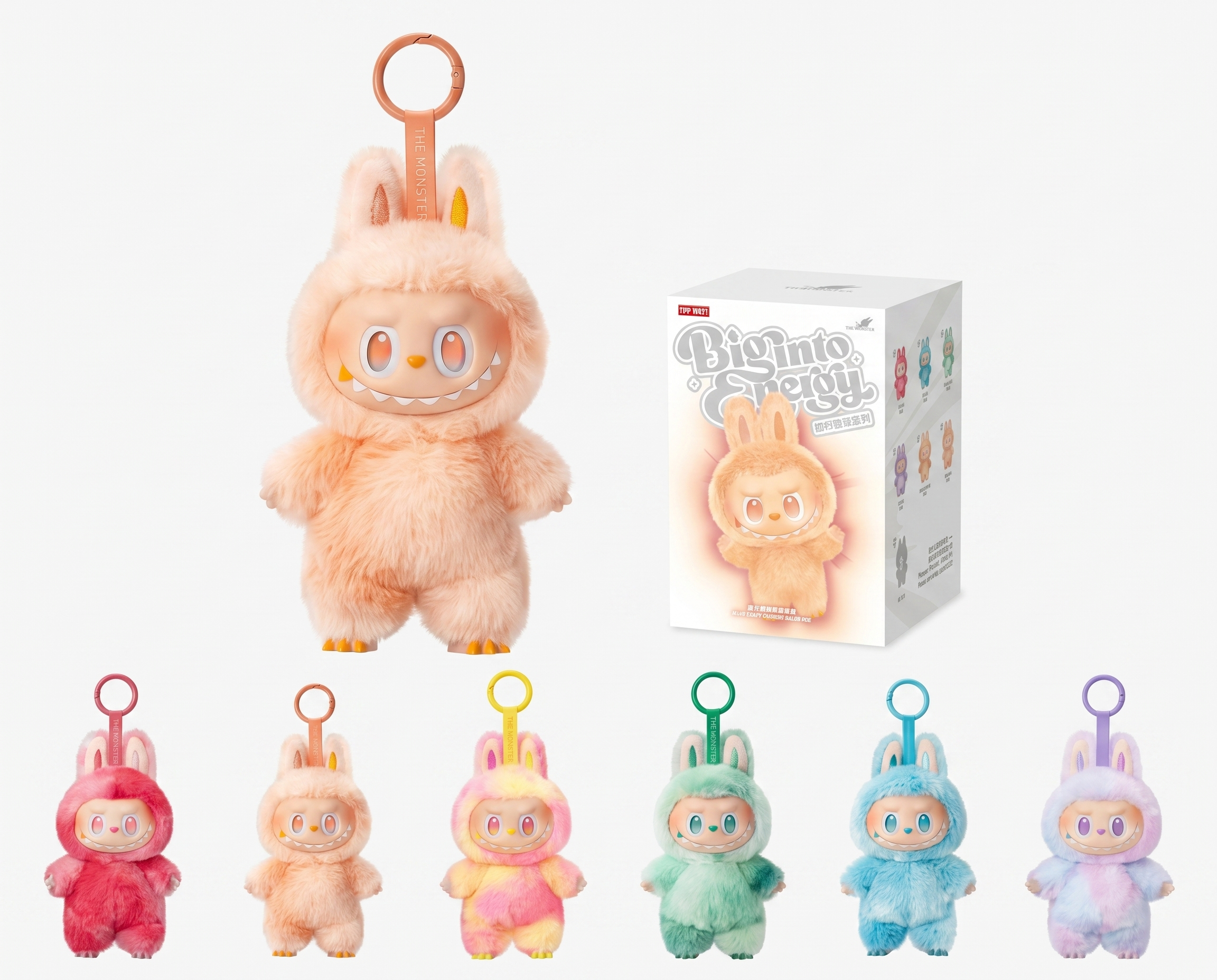 Lababu vinyl Face Doll Pendant Plush Toy Random mix Colour (1pc)